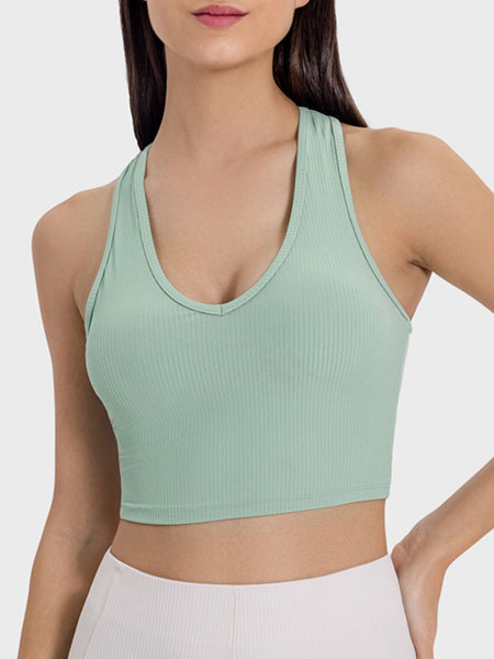 Scoop Neck Wide Strap Active Tank