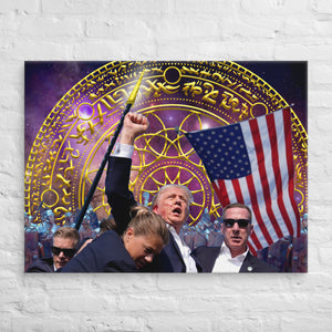 Cosmic Trump Sovereign Arm Pump Canvas