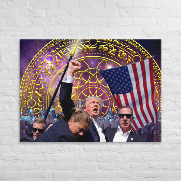 Cosmic Trump Sovereign Arm Pump Canvas