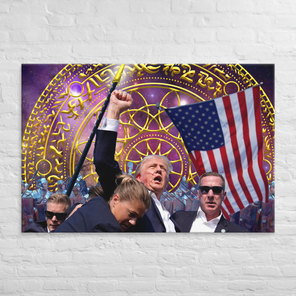 Cosmic Trump Sovereign Arm Pump Canvas