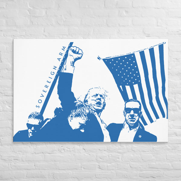 Trump Sovereign Arm Blue Canvas