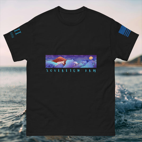 Solar Waves and Mountain Blue Men's classic tee