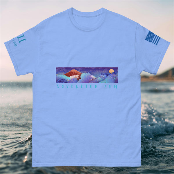 Solar Waves and Mountain Blue Men's classic tee