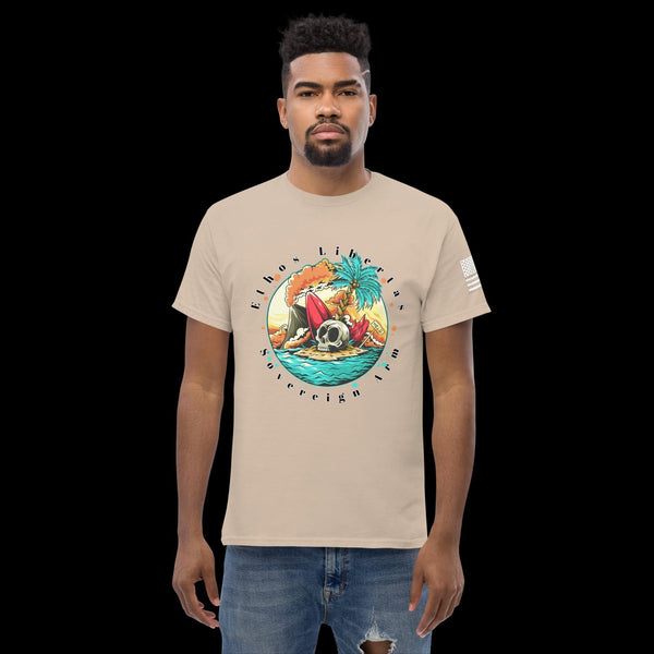 sovereignarm.com Sand / S Surf Art V1.0 Ethos Libertas Men's classic tee