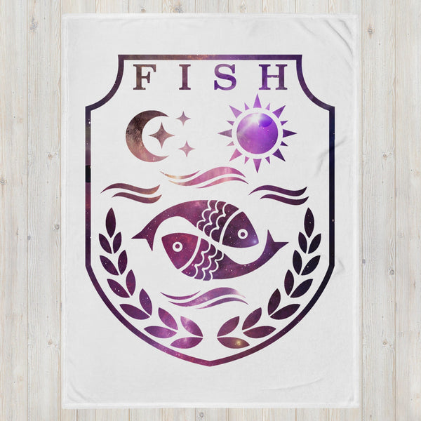 sovereignarm.com 60″×80″ Fish Family Crest Throw Blanket