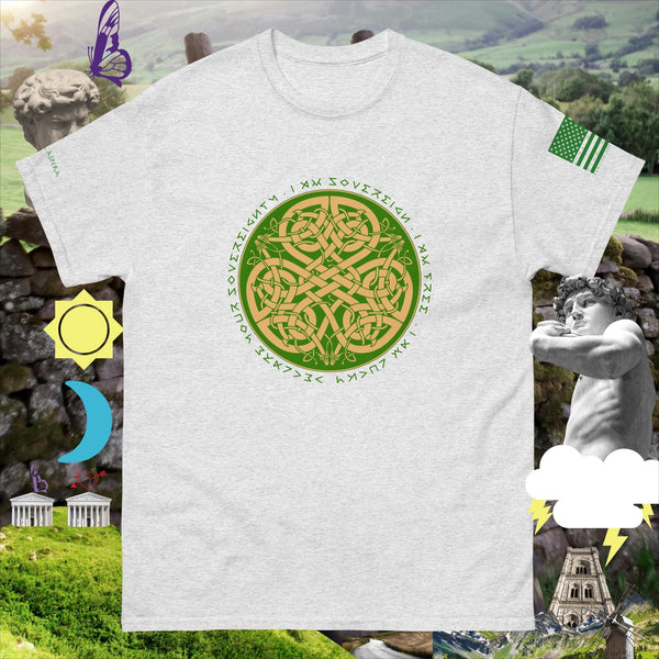 sovereignarm.com Ash / S Irish luck Celtic Knot Men's classic tee