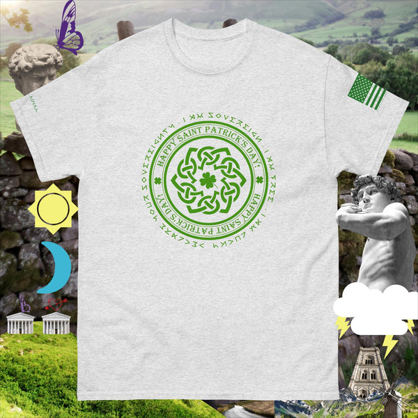 sovereignarm.com Ash / S Irish Luck Celtic Weave I am Lucky Men's classic tee