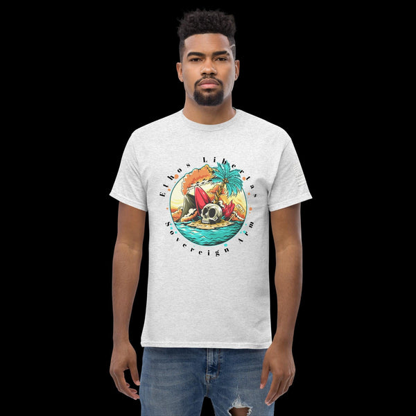 sovereignarm.com Ash / S Surf Art V1.0 Ethos Libertas Men's classic tee