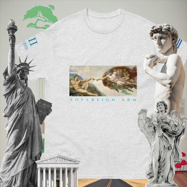 sovereignarm.com Ash / S The Creation of Adam Solar Light  Men's classic tee