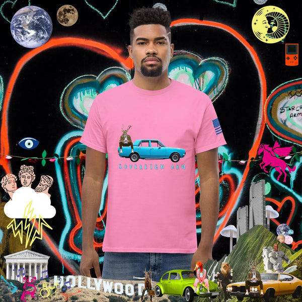 sovereignarm.com Azalea / S Pop Art Blue Car Men's classic tee