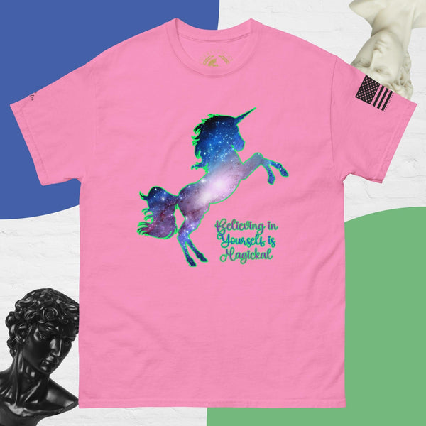 sovereignarm.com Azalea / S Unicorn Believing in yourself is Magical Men's classic tee