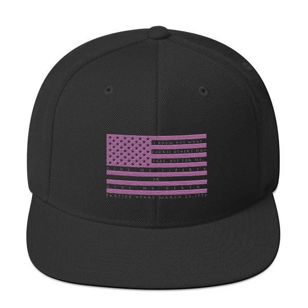 sovereignarm.com Black Give me Liberty or give me death Hott pink Snapback Hat