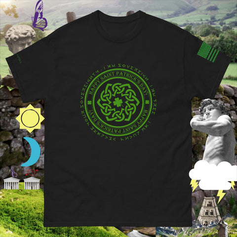 sovereignarm.com Black / S Irish Luck Celtic Weave I am Lucky Men's classic tee