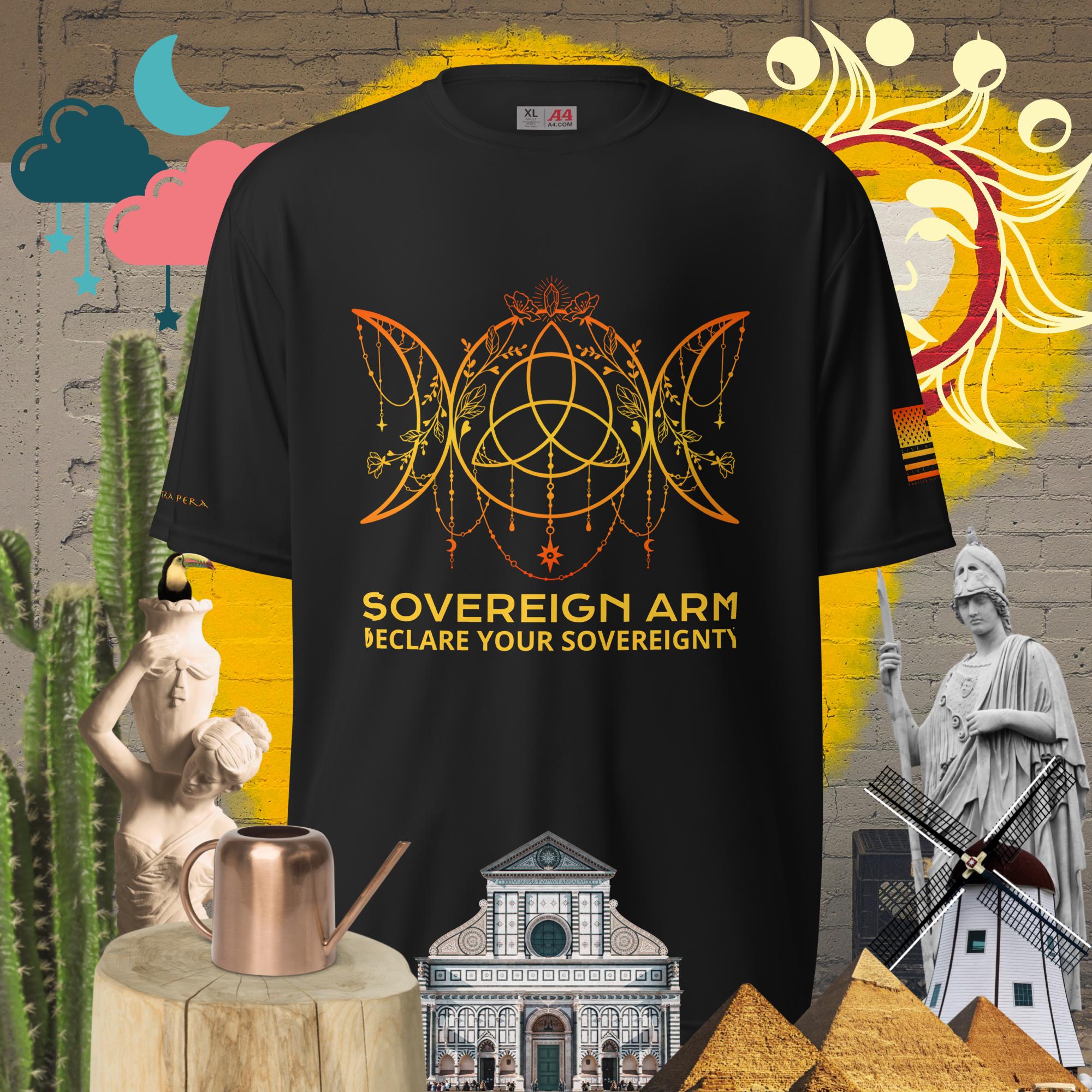 sovereignarm.com Black / S Moon Triple Goddess, Declare your Sovereignty, Unisex performance crew neck t-shirt