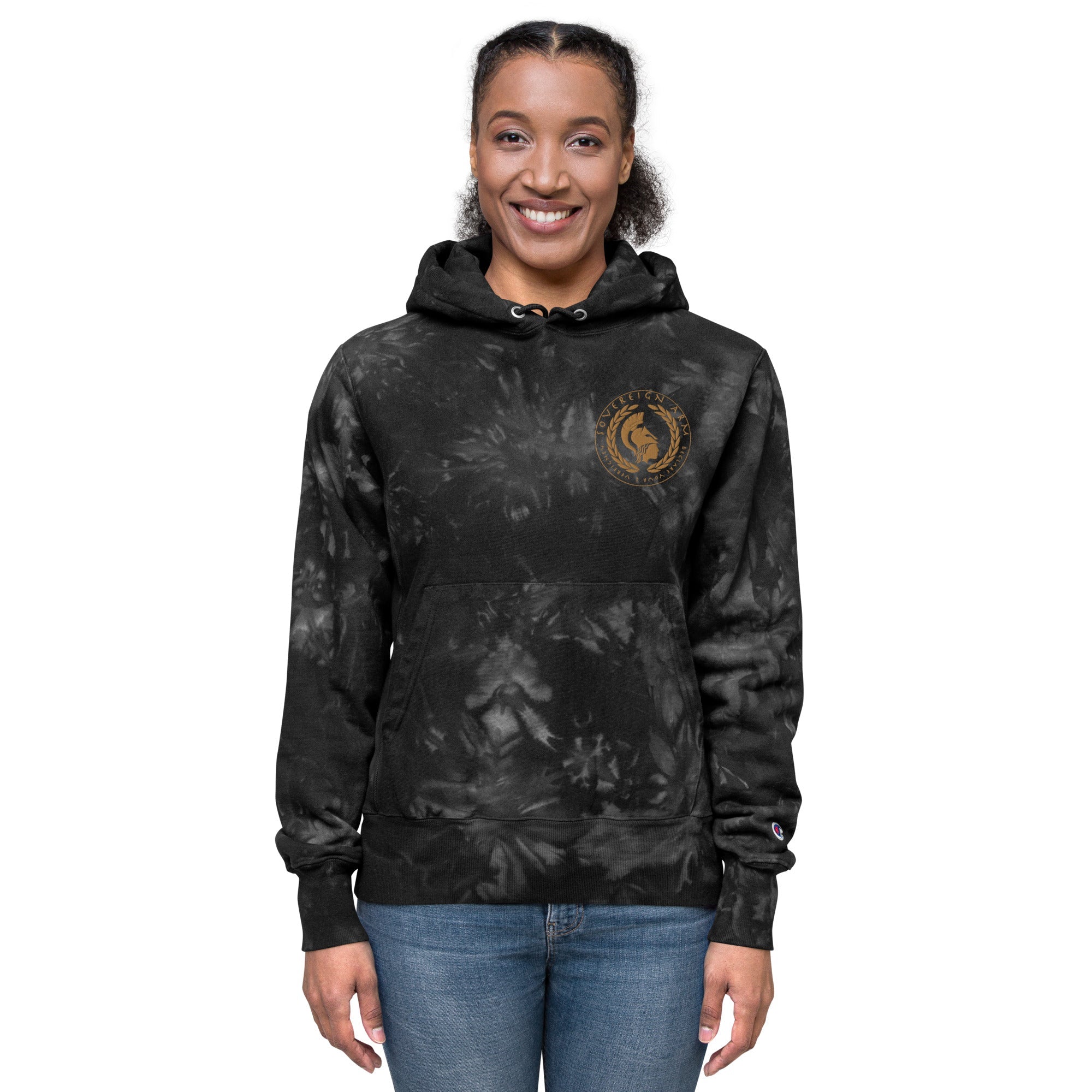 sovereignarm.com Black / S Sovereign Arm Seal Unisex Champion tie-dye hoodie