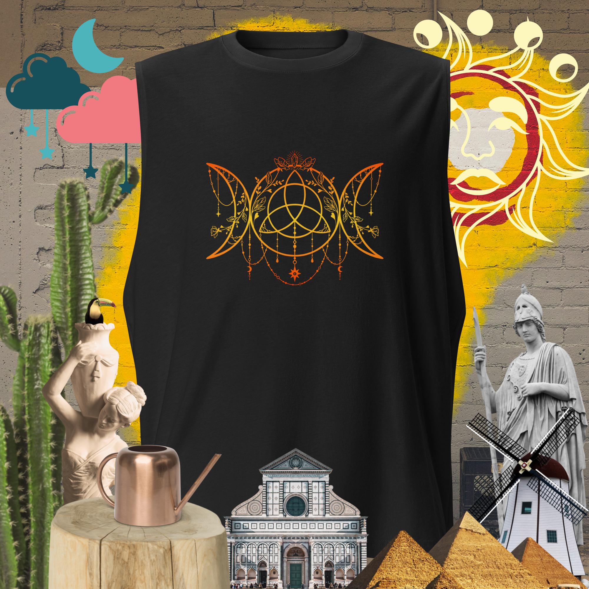 sovereignarm.com Black / S Triple Moon Goddess Muscle Shirt