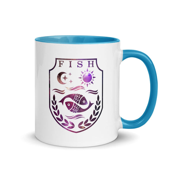 sovereignarm.com Blue / 11 oz Fish Family Christmas Mug with Color Inside