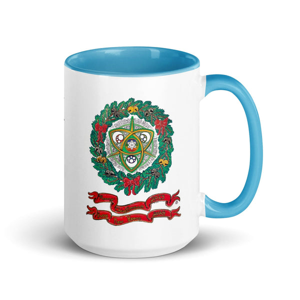 sovereignarm.com Blue / 15 oz Fish Family Christmas Mug with Color Inside