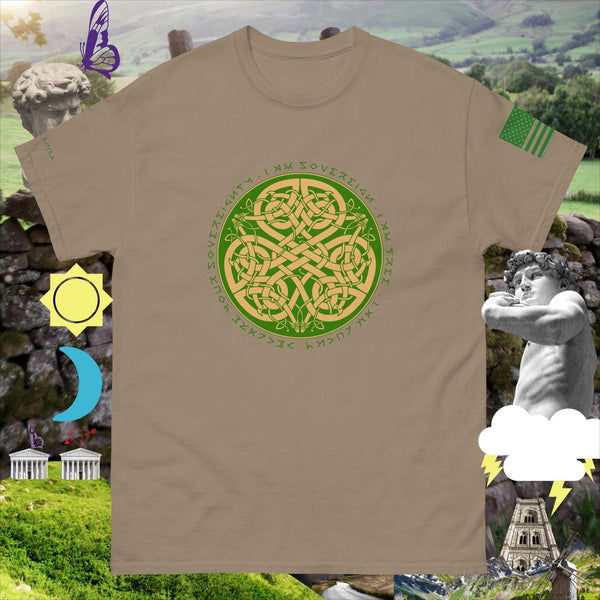 sovereignarm.com Brown Savana / S Irish luck Celtic Knot Men's classic tee