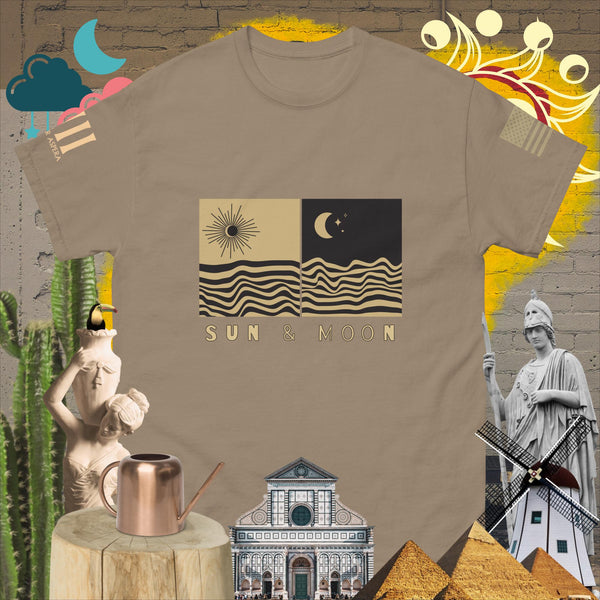 sovereignarm.com Brown Savana / S Sun & Moon Solar Waves Men's classic tee