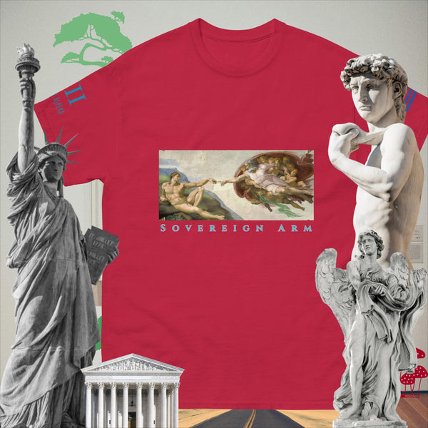 sovereignarm.com Cardinal / S The Creation of Adam Solar Light  Men's classic tee