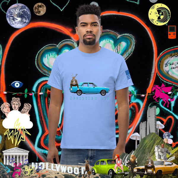 sovereignarm.com Carolina Blue / S Pop Art Blue Car Men's classic tee