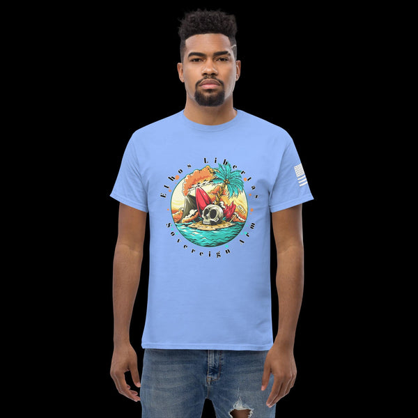 sovereignarm.com Carolina Blue / S Surf Art V1.0 Ethos Libertas Men's classic tee