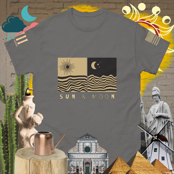 sovereignarm.com Charcoal / S Sun & Moon Solar Waves Men's classic tee