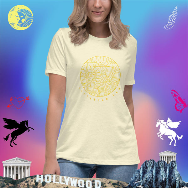 sovereignarm.com Citron / S Solar Wave Yin Yang Women's Relaxed T-Shirt