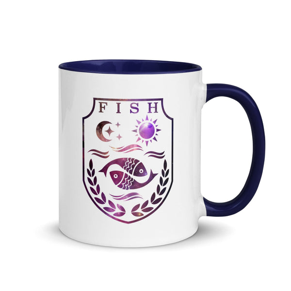 sovereignarm.com Dark Blue / 11 oz Fish Family Christmas Mug with Color Inside