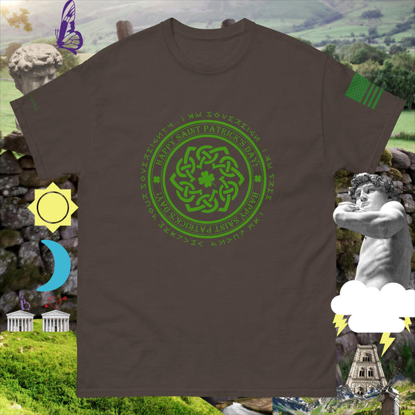 sovereignarm.com Dark Chocolate / S Irish Luck Celtic Weave I am Lucky Men's classic tee