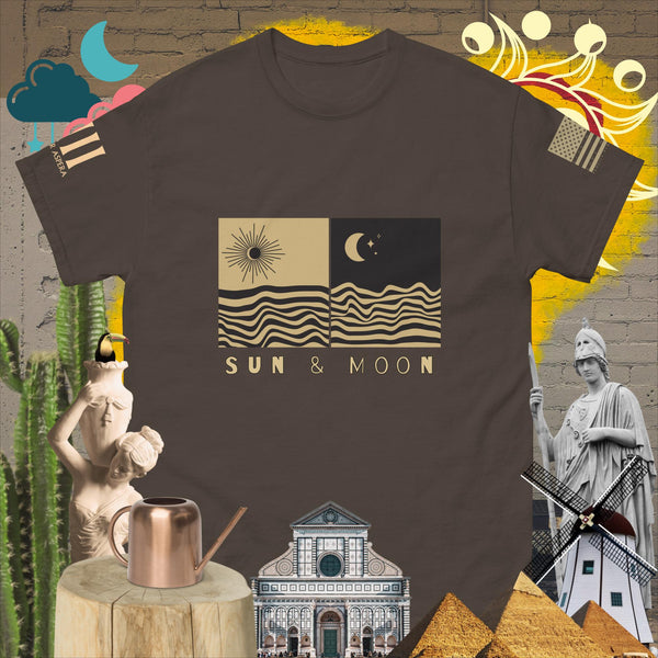 sovereignarm.com Dark Chocolate / S Sun & Moon Solar Waves Men's classic tee