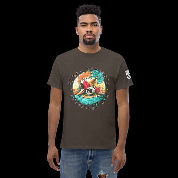 sovereignarm.com Dark Chocolate / S Surf Art V1.0 Ethos Libertas Men's classic tee