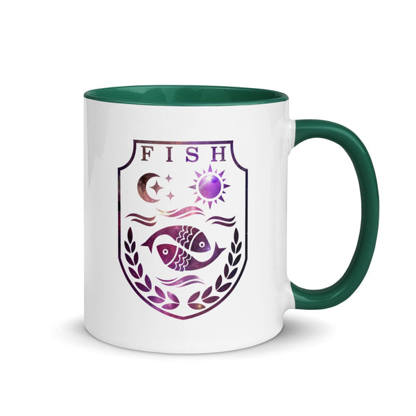 sovereignarm.com Dark green / 11 oz Fish Family Christmas Mug with Color Inside