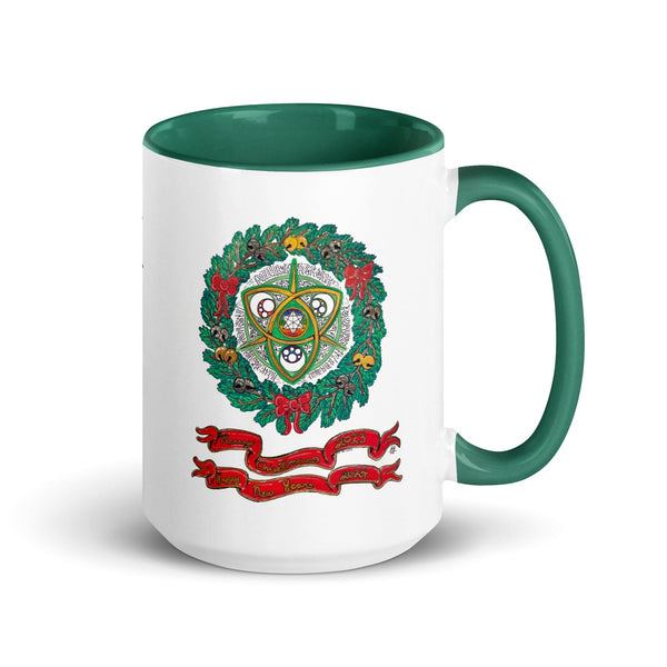 sovereignarm.com Dark green / 15 oz Fish Family Christmas Mug with Color Inside