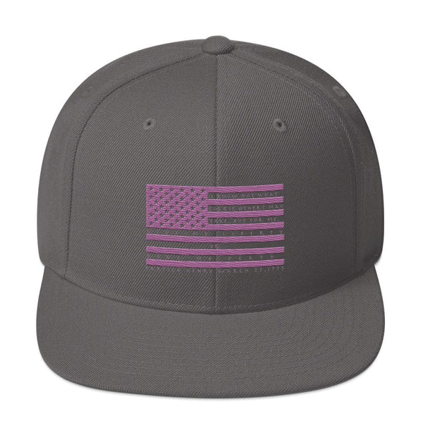 sovereignarm.com Dark Grey Give me Liberty or give me death Hott pink Snapback Hat