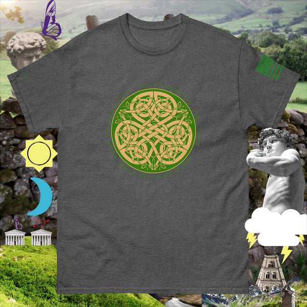 sovereignarm.com Dark Heather / S Irish luck Celtic Knot Men's classic tee