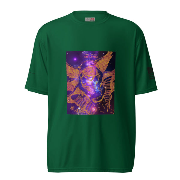 sovereignarm.com Forest Green / S ERos and Psyche Cosmic Embrace Unisex performance crew neck t-shirt