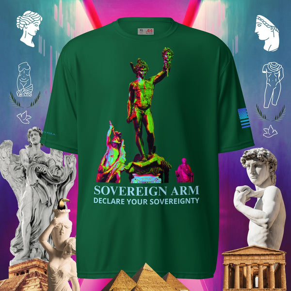 sovereignarm.com Forest Green / S Hero Perseus, Declare your sovereignty Unisex performance crew neck t-shirt