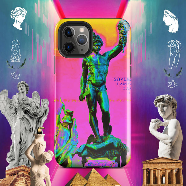 sovereignarm.com Glossy / iPhone 11 Pro Hero Perseus, Hott Pink and yellow Tough Case for iPhone®