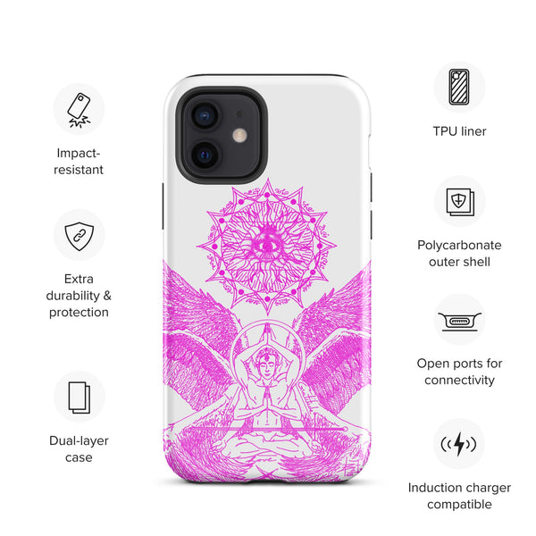 sovereignarm.com Glossy / iPhone 12 Angel Meditation Tough Case for iPhone®