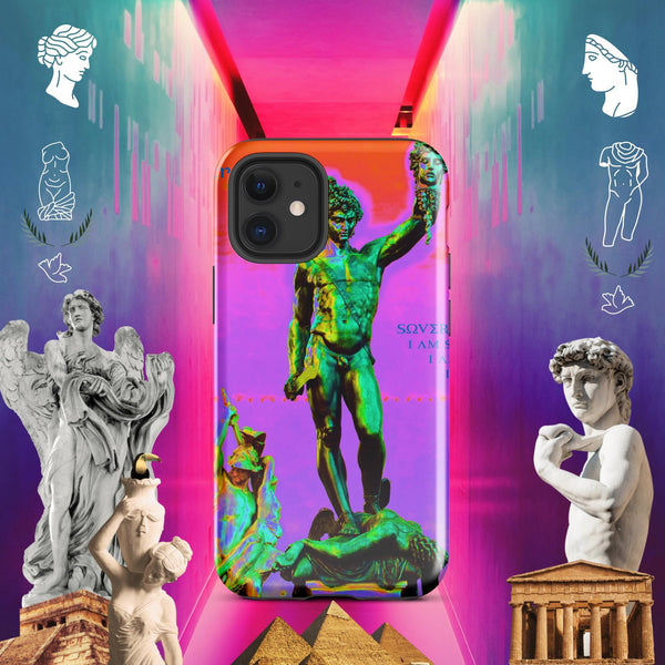 sovereignarm.com Glossy / iPhone 12 mini Hero Perseus, Red and Purple Tough Case for iPhone®