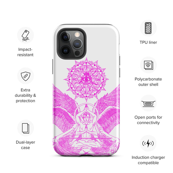 sovereignarm.com Glossy / iPhone 12 Pro Angel Meditation Tough Case for iPhone®