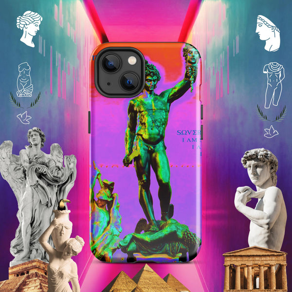 sovereignarm.com Glossy / iPhone 13 Hero Perseus, Red and Purple Tough Case for iPhone®