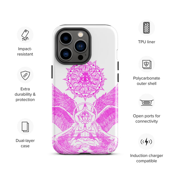 sovereignarm.com Glossy / iPhone 13 Pro Angel Meditation Tough Case for iPhone®