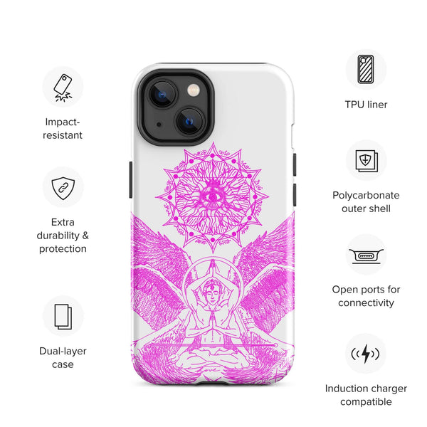 sovereignarm.com Glossy / iPhone 14 Angel Meditation Tough Case for iPhone®