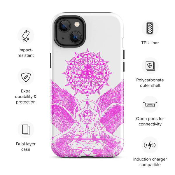 sovereignarm.com Glossy / iPhone 14 Plus Angel Meditation Tough Case for iPhone®