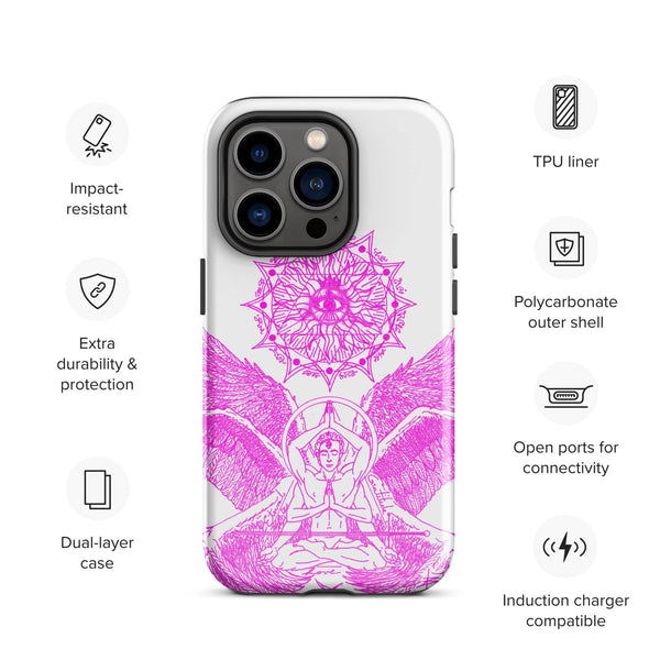 sovereignarm.com Glossy / iPhone 14 Pro Angel Meditation Tough Case for iPhone®