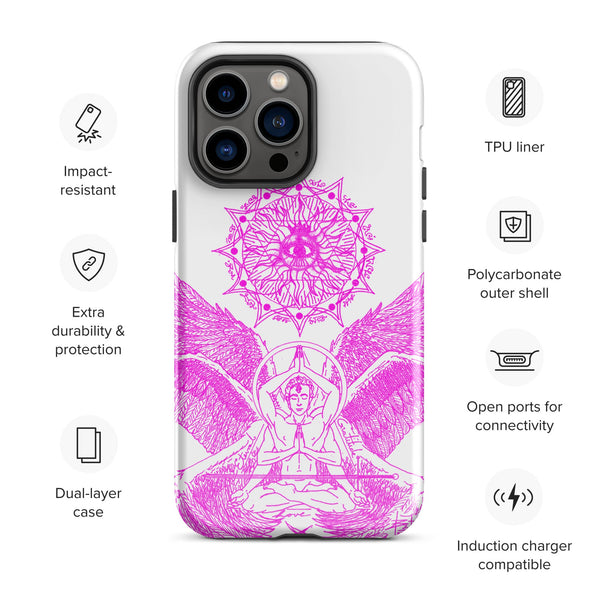 sovereignarm.com Glossy / iPhone 14 Pro Max Angel Meditation Tough Case for iPhone®