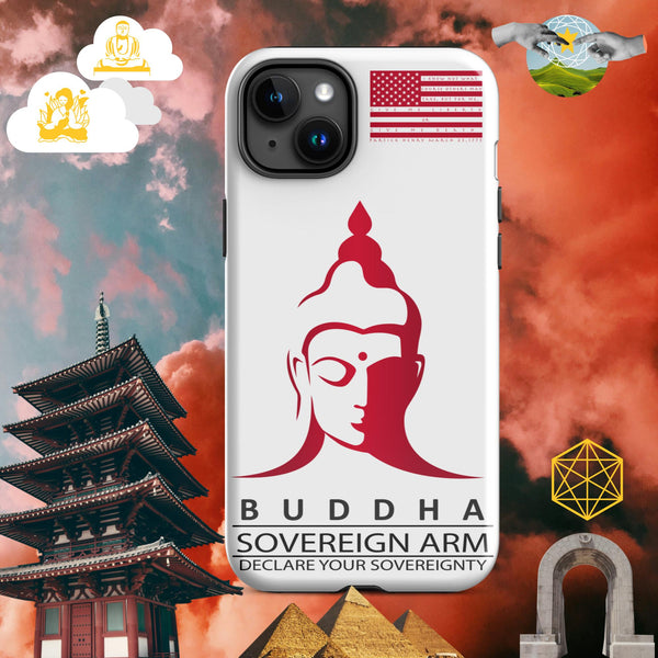 sovereignarm.com Glossy / iPhone 15 Plus Hero Buddha Tough Case for iPhone®